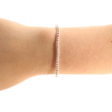 3MM Silver Beaded Bracelet