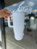 Simply Southern Pearl Rhinestone Tumbler 40 OZ CUP WITH STRAW