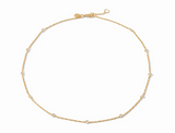 Celeste Delicate Station Necklace - Gold - Cubic Zirconia
