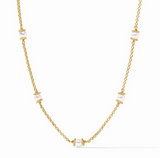 Hydra Delicate Station Necklace - Gold - Pearl