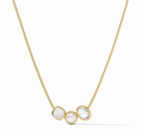 Kaleidoscope Delicate Necklace - Gold - Iridescent Clear Crystal