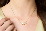 Kaleidoscope Delicate Necklace - Gold - Iridescent Clear Crystal