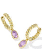 KS Emilie Huggie Hoop Earrings (Amthyst)
