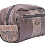 Bass Brown Pebble Old School Camo Men's Toiletry Dopp Bag.