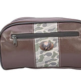 Buck Brown Pebble Old School Camo Men's Toiletry Dopp Bag.