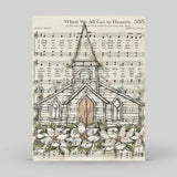 When We All Get to Heaven 11X14 Old Church Song Print, Church Wall Art, Spiritual Home Decor