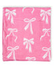Hannah Bow Throw in Pink 50" X 60"