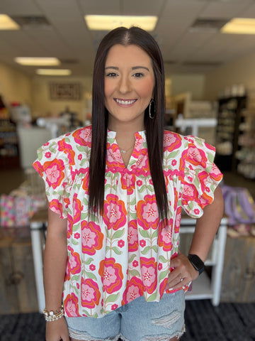 Subtle Blooms Top