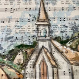 Church Hymn Art Canvas Print, Picture Home Decor, Christian