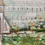 Hymn Page Art, Hand Painted Church Print, Christian Gift