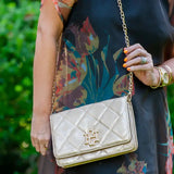 Bryn Clutch/Crossbody Gold Shimmer Ld