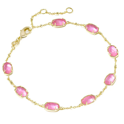 KS Emilie Link Bracelet in Gold (Azalea Crystal)