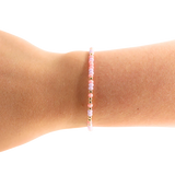 Light Pink and Lilac Sprinkle Bracelet