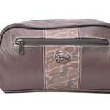 Bass Brown Pebble Old School Camo Men's Toiletry Dopp Bag.