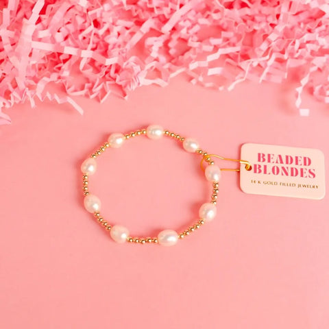 Ellie Pearl Bracelet In Gold
