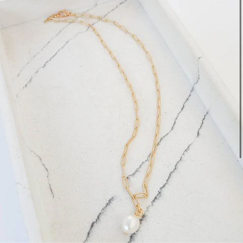 16" Paperclip w/ Mini Pearl