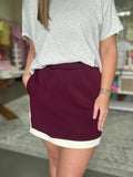 Burgundy Bliss Skort