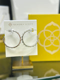 KS Fate Hoop Earring Rhode White CZ