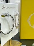 KS Fate Hoop Earring Rhode White CZ