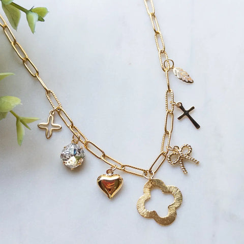 O'Lolly Quatrefoil Charm Necklace