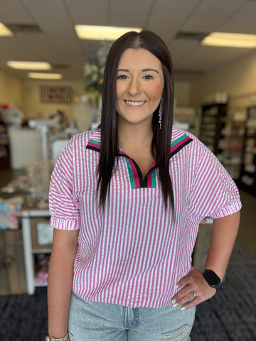 Stripe Twist Top