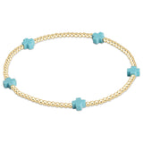 Egirl Signature Cross Small 2MM Gold Bracelet