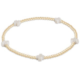 Egirl Signature Cross Small 2MM Gold Bracelet