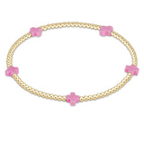 Egirl Signature Cross Small 2MM Gold Bracelet