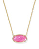 KS Elisa Gold Statement Short Pendant Necklace (Azalea)