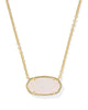 KS Elisa Gold Statement Short Pendant Necklace (Iridescent Drusy)