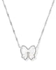 KS Haley Bow Silver Short Pendant Necklace