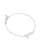 KS Mama Silver Crystal Delicate Chain Bracelet