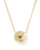 Sand Dollar Gold Short Pendant Necklace
