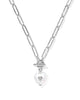 KS Sasha Heart Short Pendant Necklace - Silver