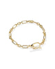 KS Sylvia Gold Metal Link and Chain Bracelet