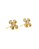 KS Leanne Gold Stud Earrings - Mother of Pearl