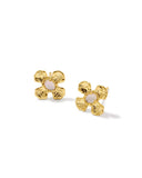KS Leanne Gold Stud Earrings - Mother of Pearl