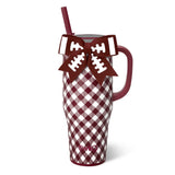 Swig Gameday Gingham Maroon Mega Mug (40oz)