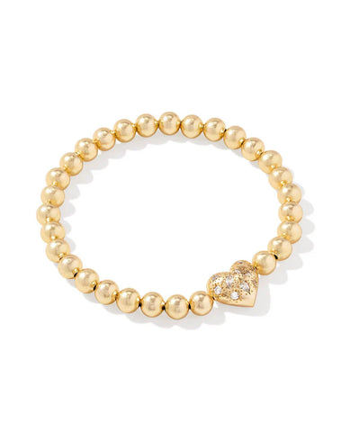 KS Holland Heart Gold Stretch Bracelet