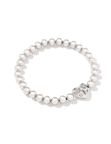 KS Holland Heart Silver Stretch Bracelet