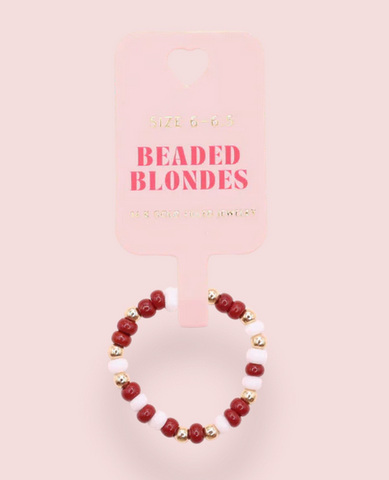 Maroon & White Sprinkle Ring