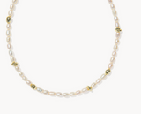 KS  Gabriella Gold Pearl Strand Necklace