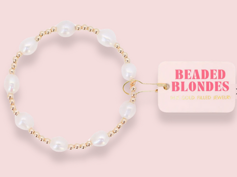 Ellie Pearl Bracelet In Gold