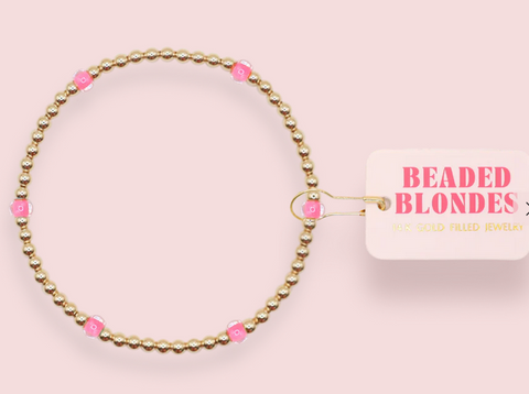 Hot Pink Dainty Poppi Bracelet