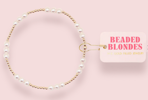 ILY Pearl Bracelet in Gold