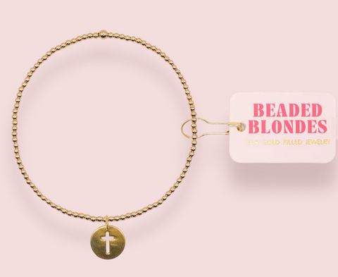 Cross Cutout Charm Bracelet