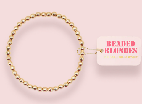 4MM Gold Beaded Bracelet