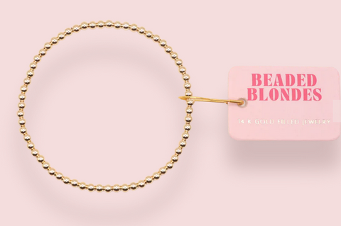 3MM Gold Beaded Bracelet