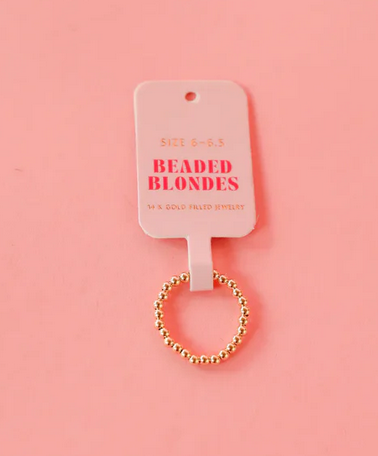 Ella 2.5MM Beaded Band in Gold