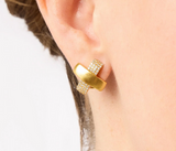 Catalina X Pavé Stud - Gold